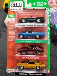 lot 39037 image: Auto World die-cast Metal body 4 pack  - Retail $0