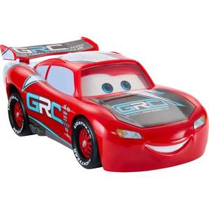 lot 39042 image: Disney and Pixar Cars Global Racers Cup Drift and Race Lightning McQueen Toy Vehicle with 2 Modes - Retail $26