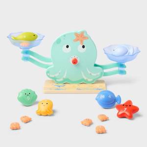 lot 39044 image: Octopus Balance Scale - Gigglescape�� Preschool Math Kit, Educational Toy, Fine Motor Skills, Numbers, Shapes, Colors - Retail $20