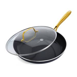 lot 39088 image: GreenPan Studio 12 Ceramic Nonstick Covered Aluminum Fry pan Black - Retail $55