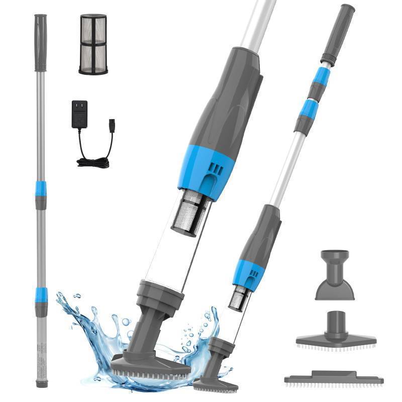 lot 1121 image: 4 in 1 Cordless Rechargeable Small Pool Vacuum spa hot tub 90 Mins Running Time, 12 GallonsMin Powerful Suction - Retail $69