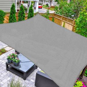 lot 1018 image: AsterOutdoor Sun Shade Sail Rectangle 8 x 12 UV Block Canopy for Patio Backyard Lawn Garden Outdoor Activities, Gray - Retail $28