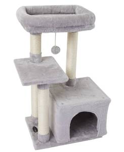 lot 1048 image: FISH&NAP Cute Cat Tree Kitten Cat Tower for Indoor Cat Condo Sisal Scratching Posts with Jump Platform Cat Furniture Activity Center Play House Grey - Retail $40