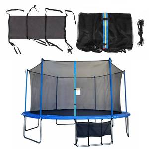 lot 1069 image: Trampoline Net Replacement for 6 Straight Poles - 14FT Round Frame Safety Nets - Weather-Resistant Trampoline Netting Replacement with Adjustable Straps (Net Only) (14FT Frame) - Retail $55