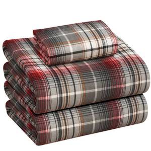 lot 1072 image: RUVANTI Flannel Sheets Twin XL Size - 100% Cotton Double Brushed Twin XL Sheet Sets, Deep Pockets 16 Inches, All Seasons Breathable & Extra Soft Bed Sheets, Warm & Cozy, 3 Piece, Halloween Check - Retail $19