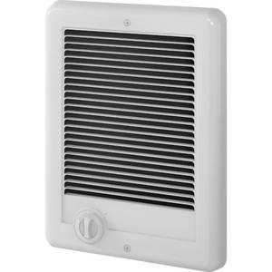 lot 1075 image: Cadet Com-Pak Electric Wall Heater Complete Unit with Thermostat (Model CSC151TW, Part 67509), 5120 BTU, 120 Volt, 1500 Watt, White - Retail $112