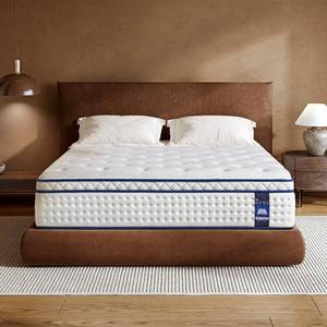lot 1083 image: BCNUW Queen Size Mattress 14 Inch,Medium Firm Queen Hybrid Mattress in a Box,with Multi-Layer Construction&Zoned Support System, Extra Lumbar Support, Motion Isolation for Pressure Relief - Retail $200