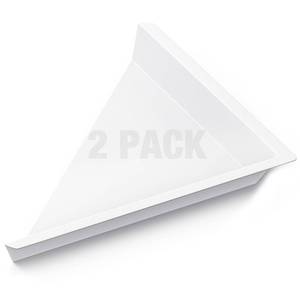 lot 1091 image: 2 Pack Air Diverter (Triangle) for 2x2 Ceiling Air Diffuser, Redirect Airflow from Vents, White - Retail $55