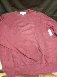 lot 1141 image: Essentials Mens Crewneck Sweater, Burgundy,, Burgundy, Size X-large - Retail $18