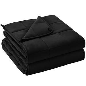 lot 1155 image: yescool Weighted Blanket for Adults (20 lbs, 60 x 80, Black) Cooling Heavy Blanket for Sleeping Perfect for 190-210 lbs, Queen Size Breathable Blanket with Premium Glass Bead, Machine Washable - Retail $47