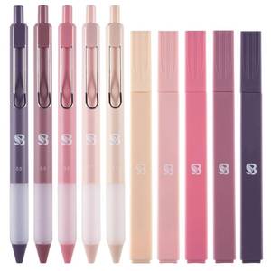 lot 1191 image: BLIEVE - Aesthetic Highlighters and Gel Pens with Black Ink And Soft Tip, No Bleed Dry Fast Easy to Hold, for Bible Journaling Planner Notes School Office Supplies 10 pack (Morandi), BELI2MDI - Retail $19