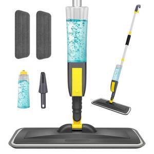 lot 1192 image: NileHome Mops for Floor Cleaning, Spray Mop with 400ml Refillable Bottle and 2 Replacement Pads Dry Wet for Household or Commercial Use Dust Mop for Hardwood Laminate Tile Ceramic - Retail $94