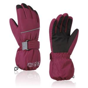 lot 1200 image: Century Star Kids Waterproof Ski Gloves for Boys & Girls, Toddlers - Warm Winter Gloves, Red M (7-9 Years) - Retail $15