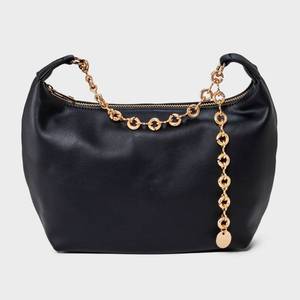 lot 1206 image: Jewelry Chain Handbag Clutch - A New Day�� Black Metal Chain Strap, Shell, Woven Design - Retail $25