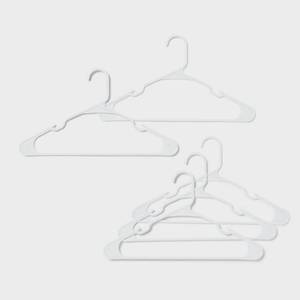 lot 1212 image: 50pk Plastic Hangers White - Room Essentials�� - Retail $15