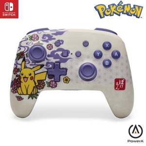 lot 1213 image: PowerA Enhanced Wireless Controller for Nintendo Switch - Pok�mon Blossom - Retail $65