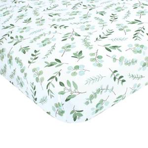 lot 1240 image: Hudson Baby Unisex Baby Cotton Fitted Crib Sheet, Eucalyptus, One Size - Retail $16