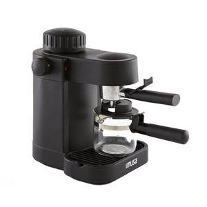 lot 1245 image: IMUSA 4 Cup Electric EspressoCappuccino Maker 800 Watts - Black Milk Frother, Glass Carafe, Removable Filter Basket - Retail $50