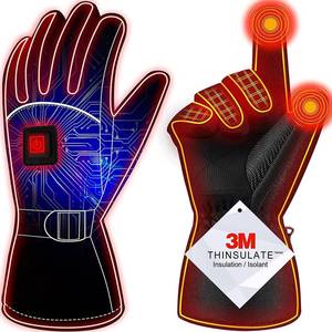 lot 1255 image: Heated Gloves for Men &amp Women - Rechargeable Electric Battery, Waterproof &amp Touchscreen, Ideal for Cycling, Motorcycle, Snowboarding &amp Outdoor Winter Sports - Retail $32