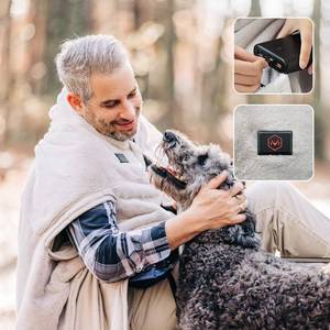 lot 1257 image: NeuType Heated Blanket, USB Portable Blanket. 63x47 Angora Yarn Fleece, Cape & Pillow Blanket, Electric Blankets, Machine Washable, UL Certified - Grey - Retail $31,038