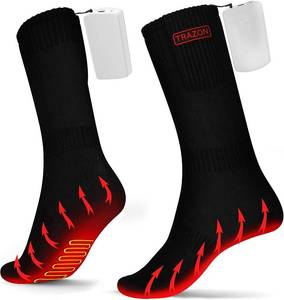 lot 1259 image: Heated Socks for Men and Women Rechargeable - Elictric Battery Thermal Heated Socks for Hunting Fishing Camping Skiing Cycling Running Washable - New Ergonomical Battery with 3 Temp Modes, 5V 2000A - Retail $80