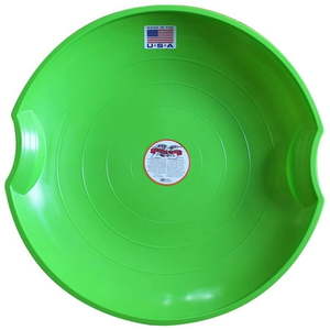 lot 1265 image: Flexible Flyer Flying Saucer 26  Plastic Snow Sled for Kids & Adults  Green - Retail $39