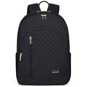 lot 1267 image: LOVEVOOK Laptop Backpack for Women, 15.6 Inch Anti Theft Computer Bag, Large Capacity Travel Backpacks, Work College Commute Backpack, Lightweight Quilted Bags Purse for Women Nurse Teacher, Black - Retail $30
