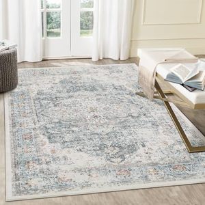 lot 1280 image: CAREMEE 8x10 Area Rug for Living Room, Machine Washable Non Slip Vintage Retro Rugs, Stain Resistant, Distressed, Low Pile, Sage - Retail $32