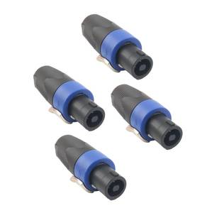 lot 1302 image: Devinal Professional SpeakOn Speaker Adapter Connectors 4 Pole Plug Twist Lock Compatible with Neutrik Speakon NA4LJ, NA4LJX, NL4MP, NL4MPR, NL4FC, NL4FX, NL4 Series, Speak-On- 4 Pack - Retail $13