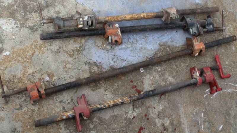 lot 1036 image: Lot of 4 Bar Clamps - approx 2 long