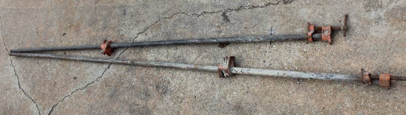 lot 1039 image: Lot of 2 Bar Clamps - approx 6 long