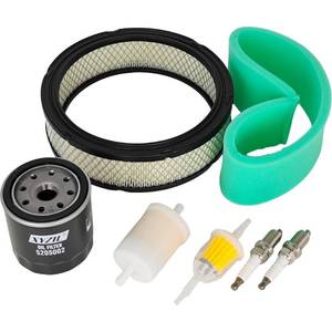 lot 1982 image: XYZIL Tune Up Filter Kit Compatible with Onan P-216 P-218 P-220 Gas Engine Compatible with Miller Hobart Welder 1402628 1401496 1220645 R42LTS BF833K2 149-22061-01 Pre Air Fuel Oil Filter Glow Plug