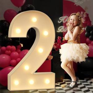 lot 1987 image: Tongjoy Light up Numbers 2, 3FT Giant Marquee Numbers for 21st 32 Birthday Decoration, Large Light Up Numbers for Anniversary Party Decor, Pre-Cut Foamboad Mosaic Numbers