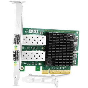 lot 2375 image: X520-DA2 2X 10GbE SFP Fiber Ports Converged Ethernet Adapter for Servers, NAS and Desktop PCs, Intel 82599ES 10Gbs Converged Ethernet Controller, PCIE X8 to 2X 10GbE SFP NIC Card (X520-DA2)