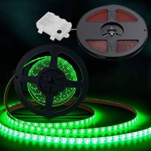 lot 2376 image: Shangyuan Marine LED Strip Lights with Battery Box for Pontoon Under Deck Lights, Battery Operated Boat Interior Lights for Fishing Sailboat Kayak, Boat Accessories, Green, 5m (16.4ft)