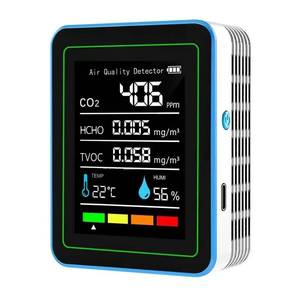 lot 2382 image: A 5-in-1 air Quality Monitor, Professional air Quality Detector with CO2 MonitorFormaldehydeTVOCTemperatureHumidity, Suitable for Home, Hotel, Office, car