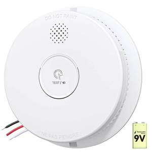 lot 2392 image: Smoke Detector Hardwired Interconnected, Photoelectric Smoke Alarm with 120V AC Power Supply&9V Backup Battery, Interconnects Up to 12 Fire Alarms, Smoke Detectors for Home, UL217-10th Listed, 1 Pack