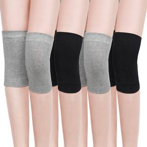 lot 2395 image: Geyoga 4 Pairs Knee Warmers for Women Men Breathable Leg Warmers Knee Brace Pad Leg Compression Sleeve for Cycling Running(Gray, Black,Medium)