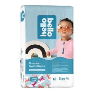 lot 2399 image: Hello Bello Premium Swim Diapers I Affordable and Eco-Friendly Disposable Swim Dipes for Babies and Kids I Size Medium