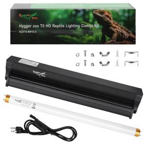 lot 2431 image: T5 UVB Reptile Light Fixture HO UVB Bulb Lighting Combo Kit, 10.0 UVB Light for Reptiles Terrarium Hood with 8W Reptile Light Bar UVA UVB Desert Lamp for Bearded Dragon Turtle Tank, 12 Inch