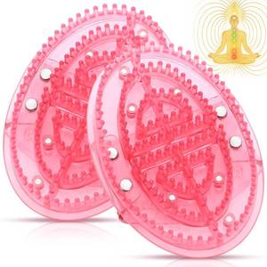 lot 2437 image: Acellegic 2 Pcs Meridian Massage Brush Magnetic Full Body Meridian Brush Beauty Salon Massage Tools for Full Body SPA Massager Relaxation(Pink)