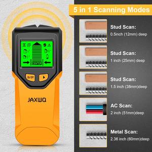 lot 2484 image: Stud Finder Wall Scanner - 5 in 1 Stud Detector with Intelligent Microprocessor chip and HD LCD Display, Stud Sensor Beam Finders for the Center and Edge of Wood AC Wire Metal Studs Joist Pipe