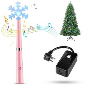lot 4000 image: Magic Light Wand, Wireless Remote Control Outlet for Christmas String Lights and Decorations Lights, Remote Magic Wand Switch Kit with Music, Ideas for KidsFriendsFamily (Pink)