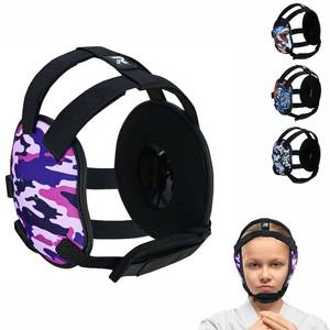lot 4006 image: ROAR-INT Kids Ear Guard BJJ Grappling Head Guard Adjustable Wrestling Headgear for Boys and Girls Earguard MMA Jiu Jitsu (Pink-Camo)