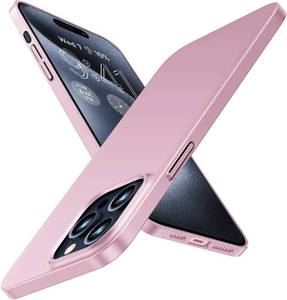lot 4023 image: Gxmeuie for iPhone 15 Pro 5G Ultra Thin Case, Silky TouchAnti-Fingerprint, 15 Pro Slim Hard PC Matte Back Cover Anti-Scratch Shockproof Protective Cases for iPhone 15 Pro 5G 6.1-inch (Pink)