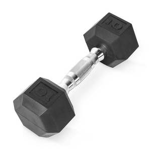lot 5848 image: CAP Barbell  10lb Rubber Hex Dumbbell  Single