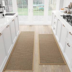 lot 5855 image: SUMLANS Kitchen Mat Set of 2 PCS, Cushioned Non Slip Rugs for Kitchen Floor, Absorbent Runner Comfort Standing Mats Washable for Kitchen, Office, Home,(Brown, 17.3x4717.3x71)