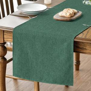 lot 6214 image: Artoid Mode Forest Green Table Runner, Seasonal Christmas Spring Washable Kitchen Dining Table Decoration for Home Party Decor 13x90 Inch