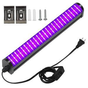 lot 6218 image: Upgrade 25W LED Black Light Bar - 72 UV Big LED Chip 395-405 nm, Black Lights for Glow Party - Blacklight Bar for Fluorescent Posters, Glow in The Dark Party, Stage Lighting, Body Painting, Halloween