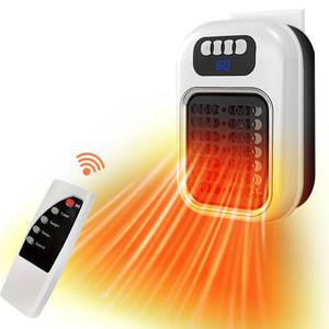 lot 6229 image: SUIDREAMS 370W Space Heater, Wall Outlet Electric Space Heater as Seen on TV with Timer, Led Display, Adjustable Thermostat, Compact for Office Dorm Room